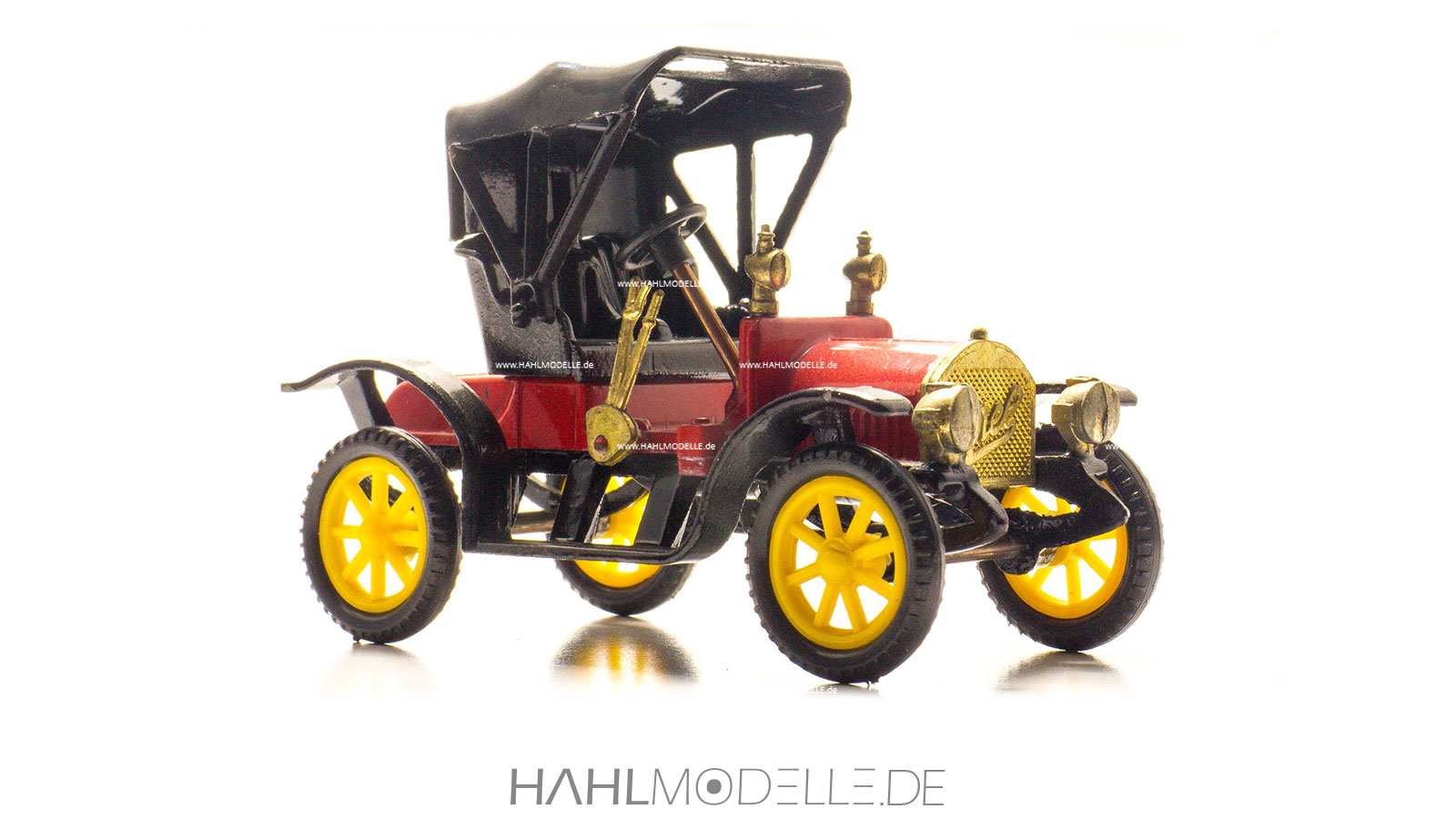 Opel 4/8 PS „Doktorwagen“, Phaeton, rot-schwarz, Ziss, hahlmodelle.de