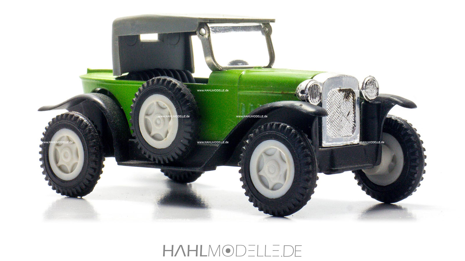 Opel 4/12 PS „Laubfrosch“, Zweisitzer, grün-grau, Gama, hahlmodelle.de