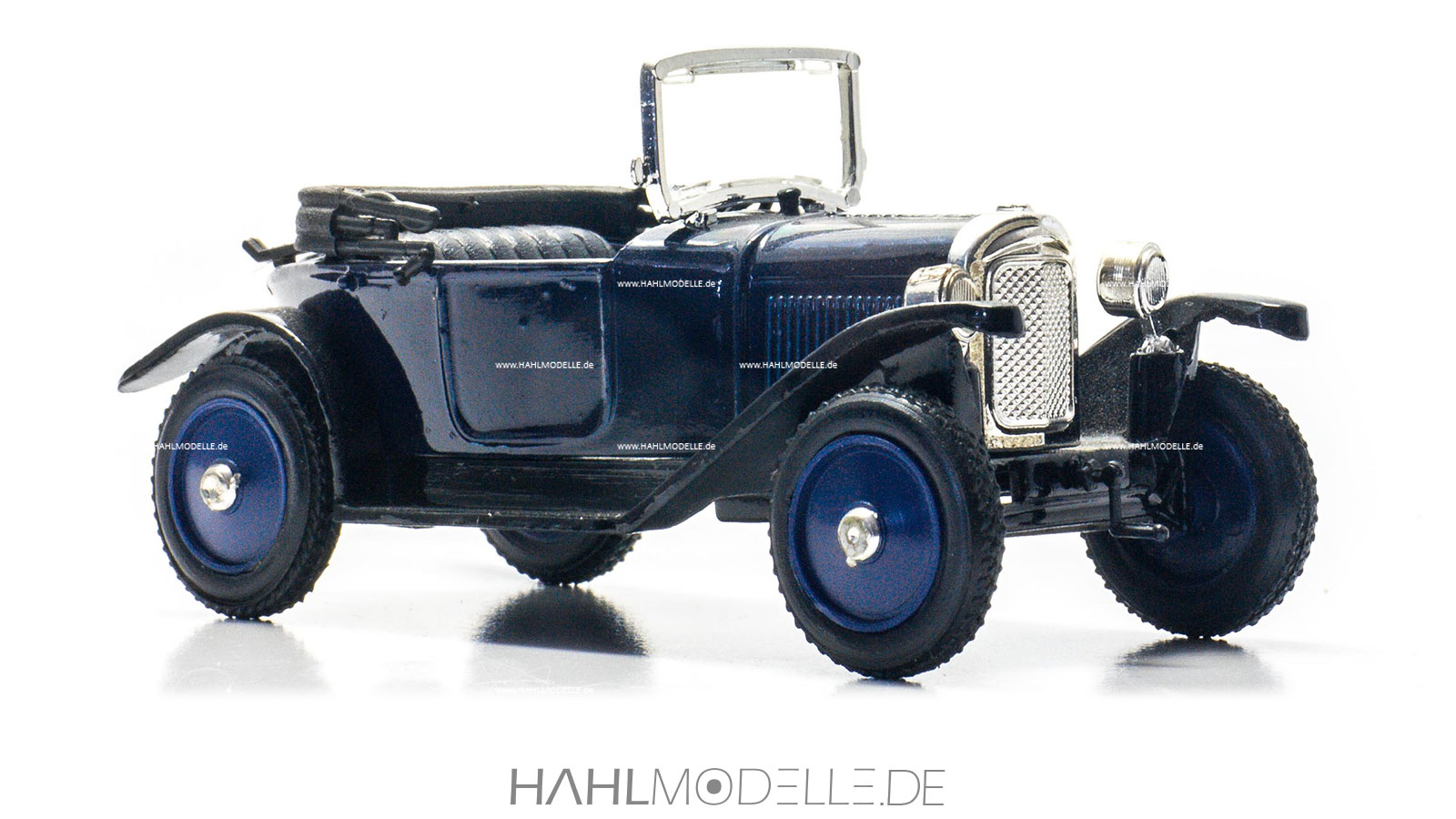 Opel 4/12 PS „Laubfrosch“, Zweisitzer, blau, Eligor, hahlmodelle.de