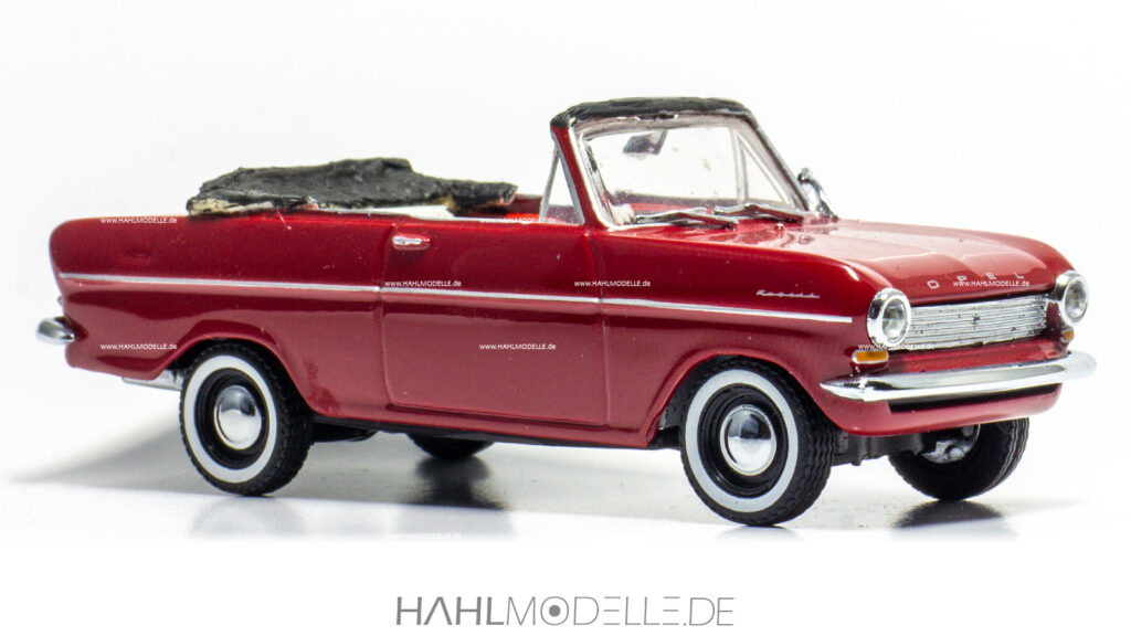 Opel Kadett A, Cabriolet (Welsch), rot, Code-3 (Basis Minichamps), hahlmodelle.de