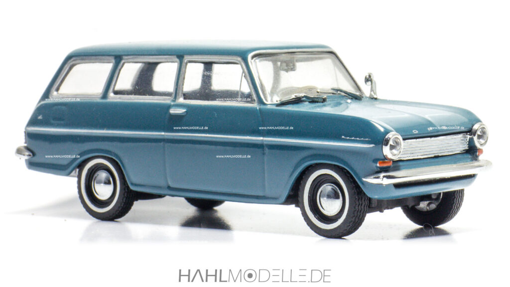 Opel Kadett A, Kombi (Caravan), blau, Minichamps, hahlmodelle.de