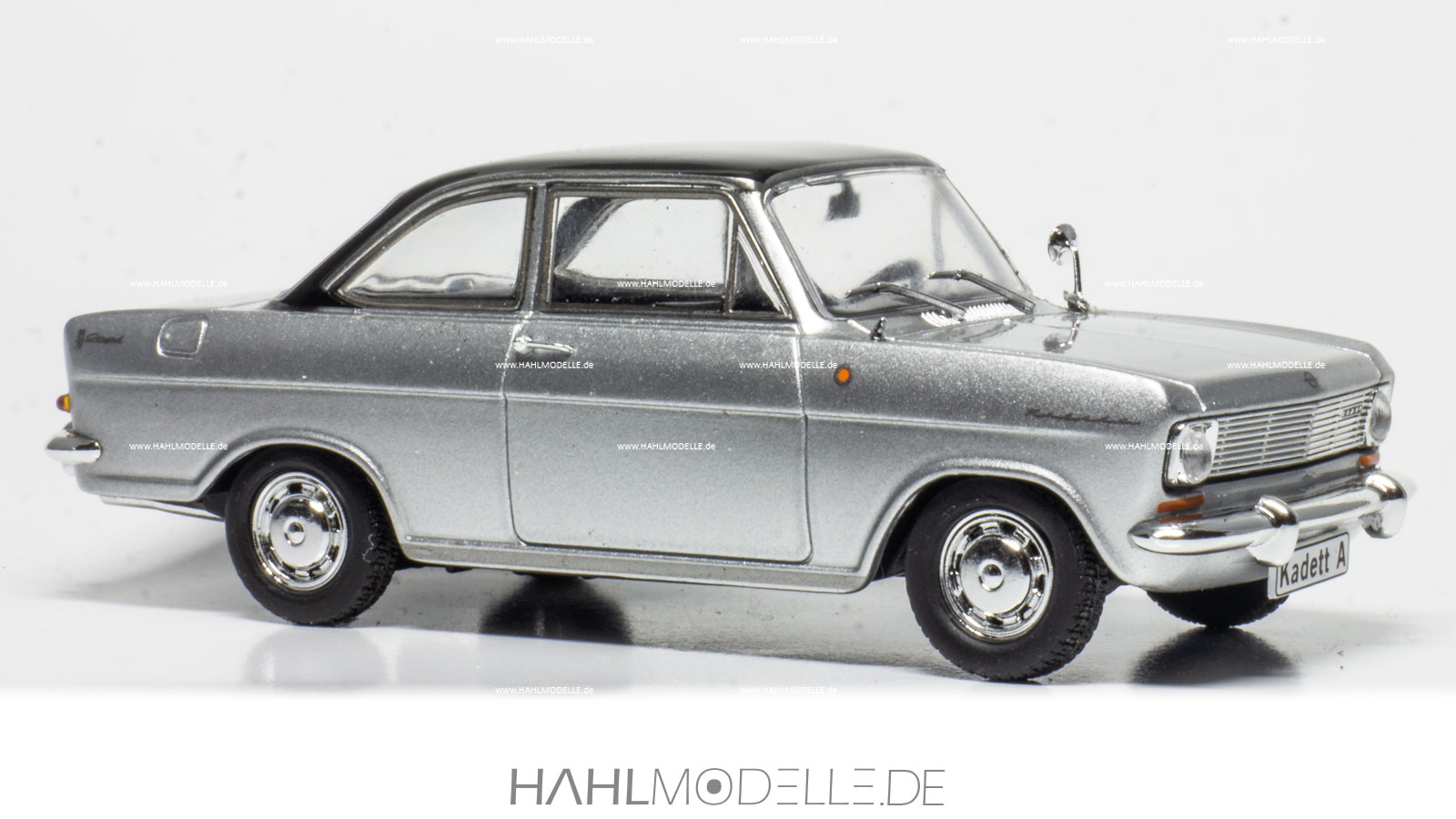 Opel Kadett A, Coupé, silber-schwarz, Ixo, hahlmodelle.de