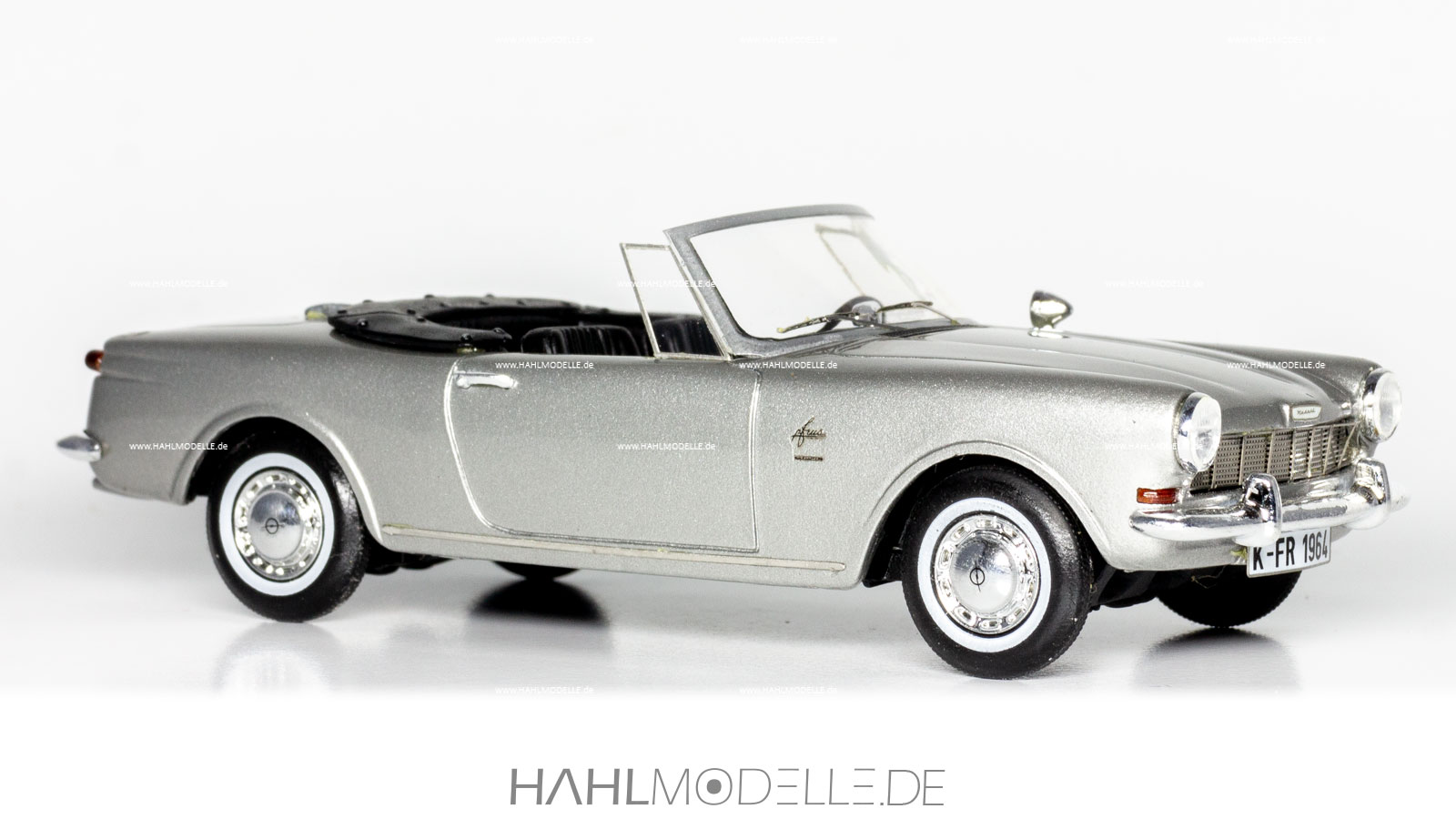 Opel Kadett A (Frua/Italsuisse), Spider, silber, Matrix Scalemodels, hahlmodelle.de