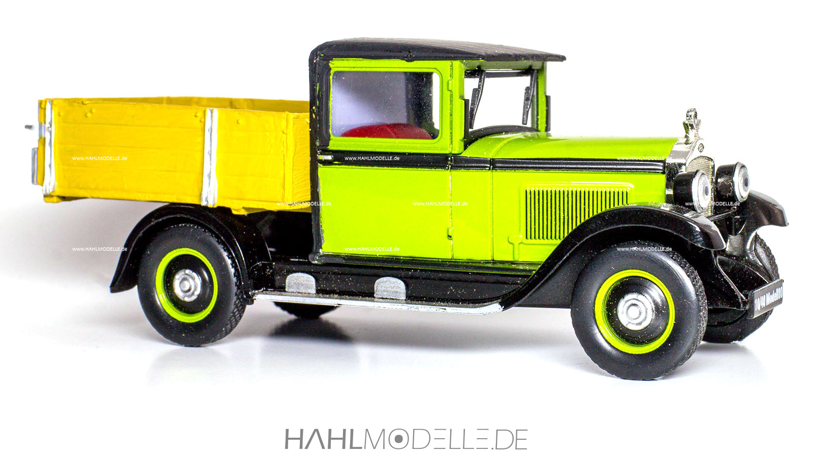 Opel 10/40 PS, PickUp, grün-schwarz, Code-3 (Basis Ixo), hahlmodelle.de