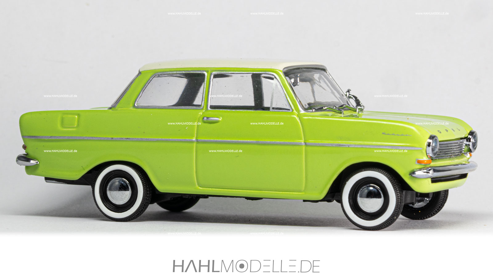 Opel Kadett A, Limousine, grün-weiß, Minichamps, hahlmodelle.de