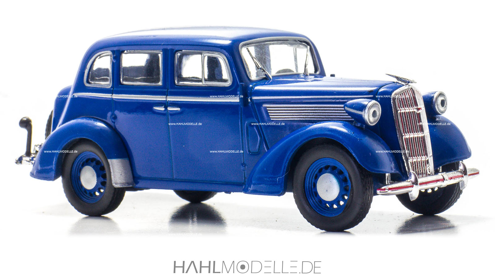 Opel Super 6 Limousine, blau, Ixo, hahlmodelle.de