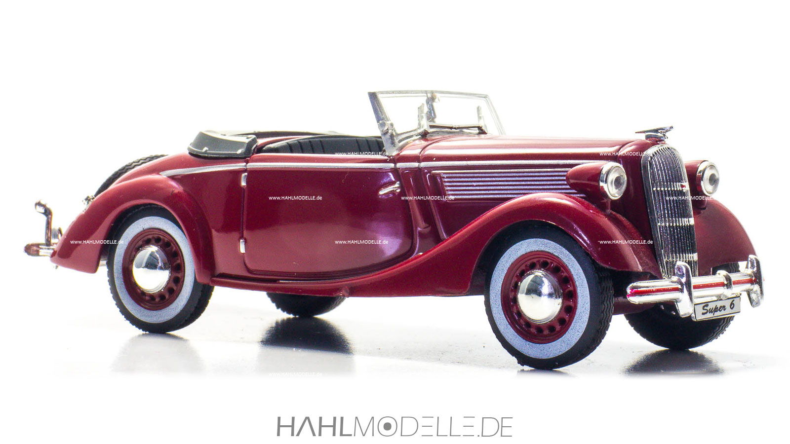 Opel Super 6 Cabriolet (Gläser), rot, Ixo, hahlmodelle.de