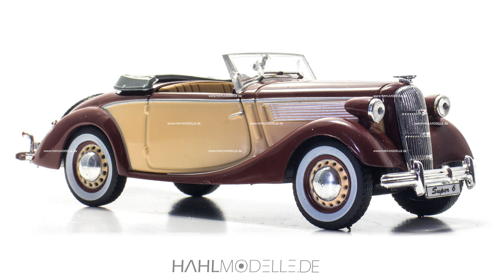 Opel Super 6 Cabriolet (Gläser), beige-braun, Ixo, hahlmodelle.de