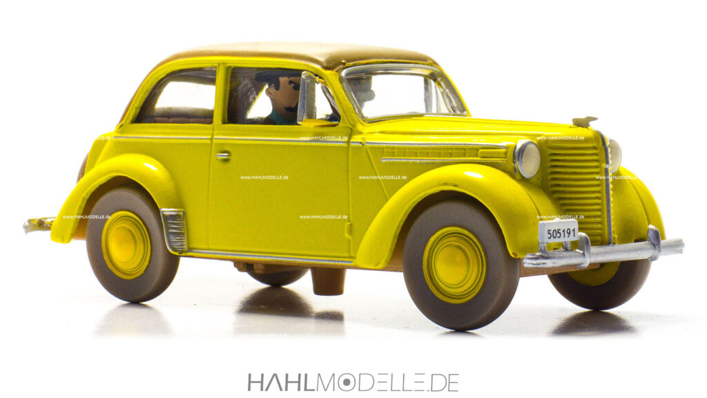 Opel Olympia 1938 Cabrio-Limousine, gelb-beige, SpecialC.-64, hahlmodelle.de