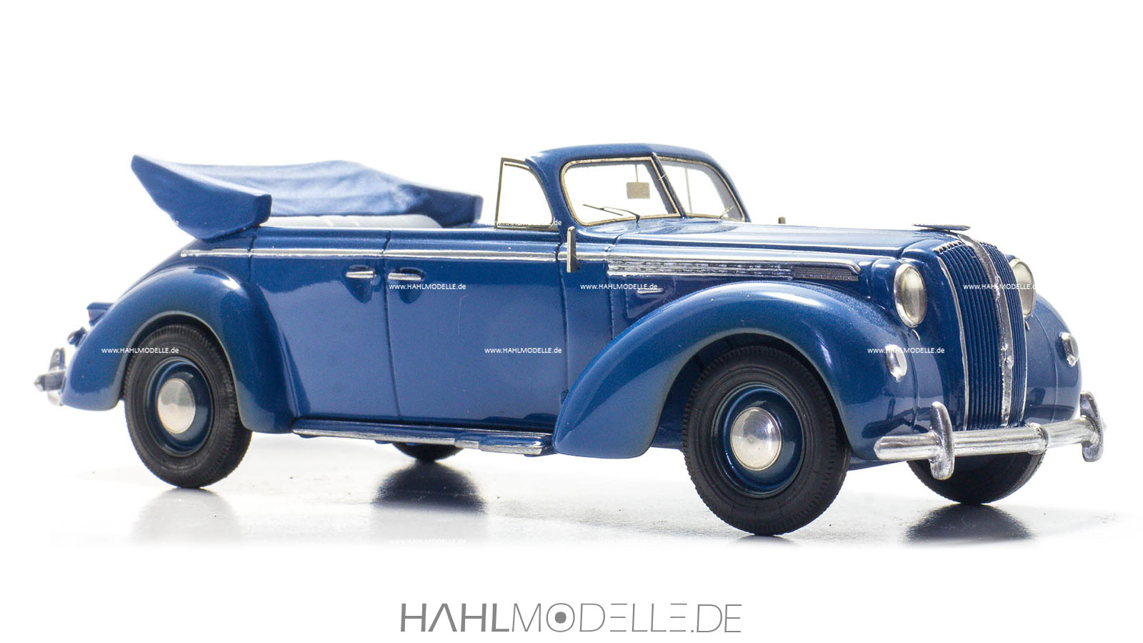 Opel Admiral 1937 Cabriolet, blau, Budig, hahlmodelle.de