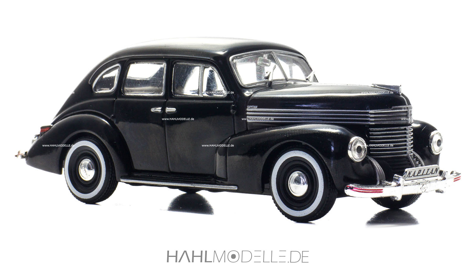 Opel Kapitän 1948, Limousine, schwarz, Ixo, hahlmodelle.de