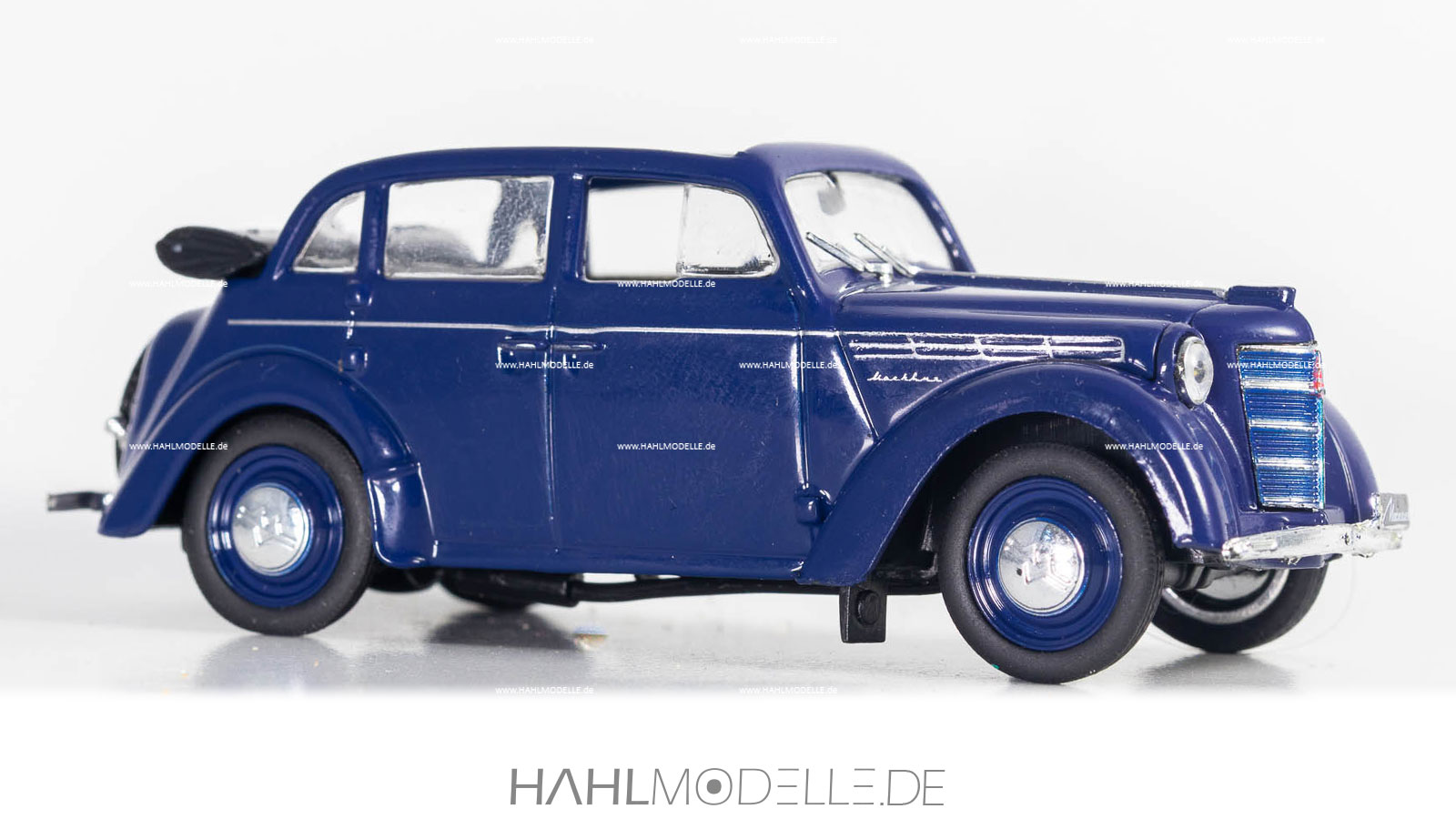 Opel Kadett 1938 Cabrio-Limousine, blau, Ixo, hahlmodelle.de