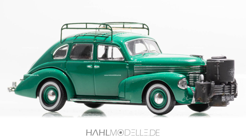 Opel Kapitän 1938, Limousine, grün, Code-3 (Basis Ixo), hahlmodelle.de