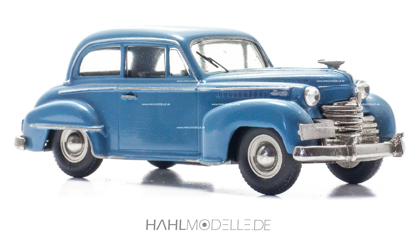 Opel Olympia 1951, Limousine, blau, Tin Wizard, hahlmodelle.de