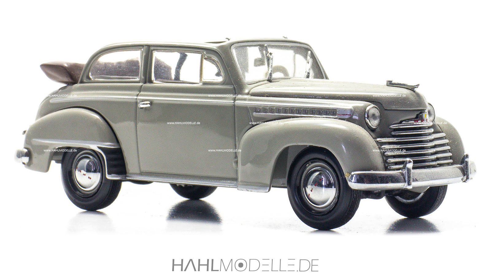 Opel Olympia 1951, Cabrio-Limousine, grau, Minichamps, hahlmodelle.de