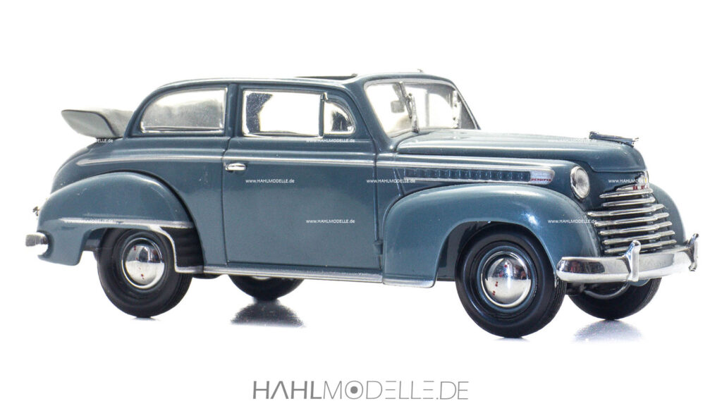 Opel Olympia 1951, Cabrio-Limousine, blau, Minichamps, hahlmodelle.de