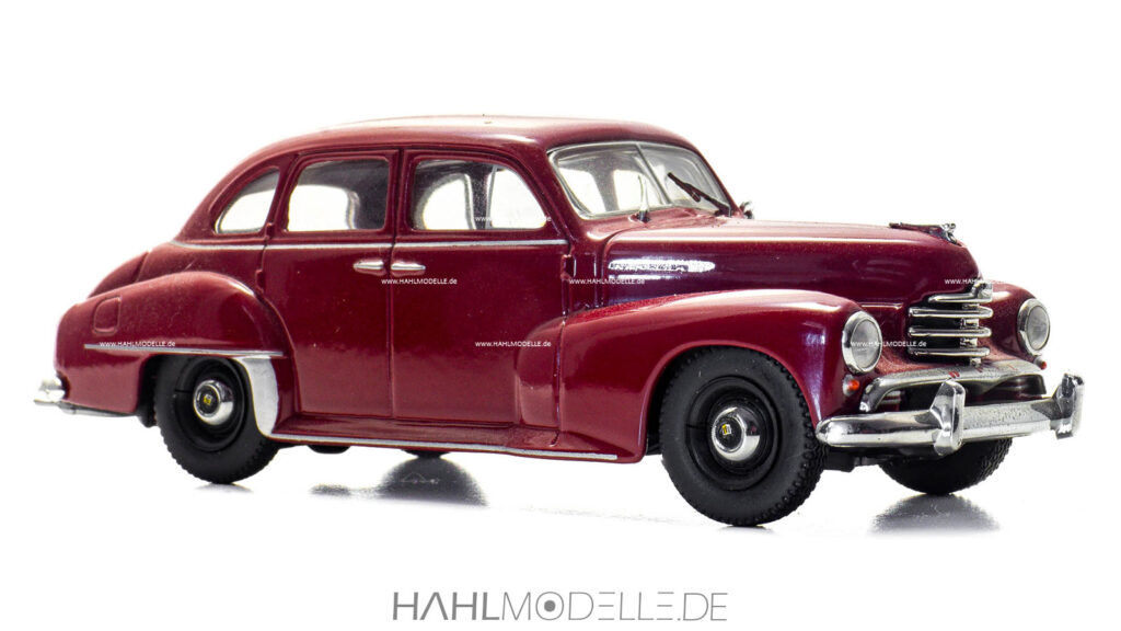 Opel Kapitän '51, Limousine, rot, Minichamps, hahlmodelle.de