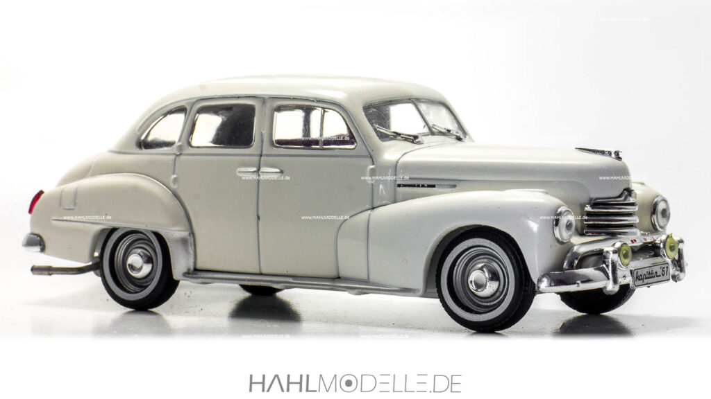 Opel Kapitän '51, Limousine, weiß, Ixo, hahlmodelle.de