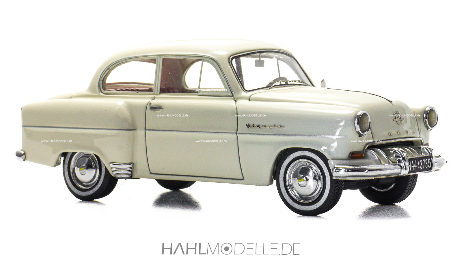 Opel Olympia Rekord 1953, Limousine, weiß, Neo Scale Models, hahlmodelle.de