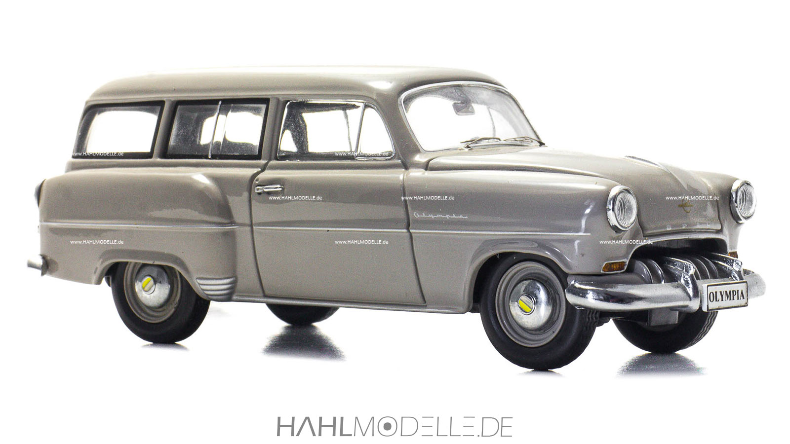 Opel Olympia Rekord 1953, CarAVan, Kombi, grau, Schuco, hahlmodelle.de