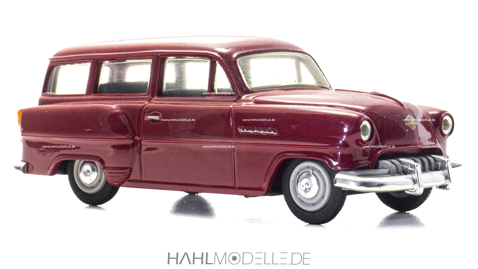 Opel Olympia Rekord 1953, CarAVan, Kombi, rot, Eligor/Leader, hahlmodelle.de