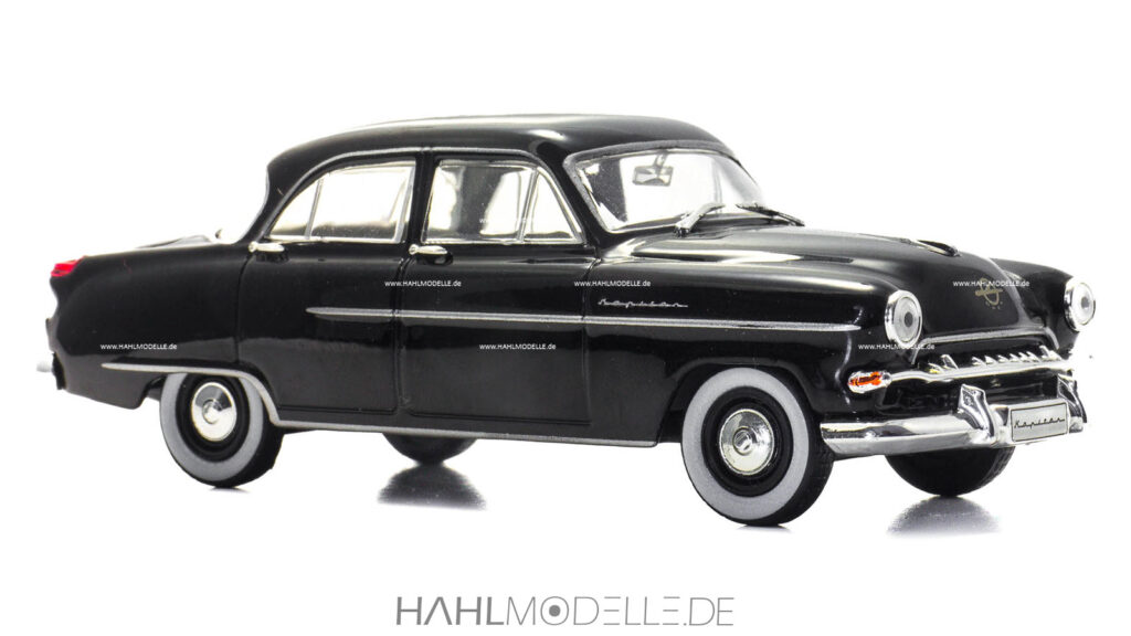 Opel Kapitän '54, Limousine, schwarz, Ixo, hahlmodelle.de