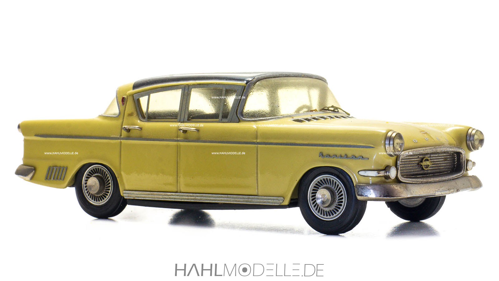 Opel Kapitän P 2,5, Limousine, gelb/schwarz, Hostaro, hahlmodelle.de