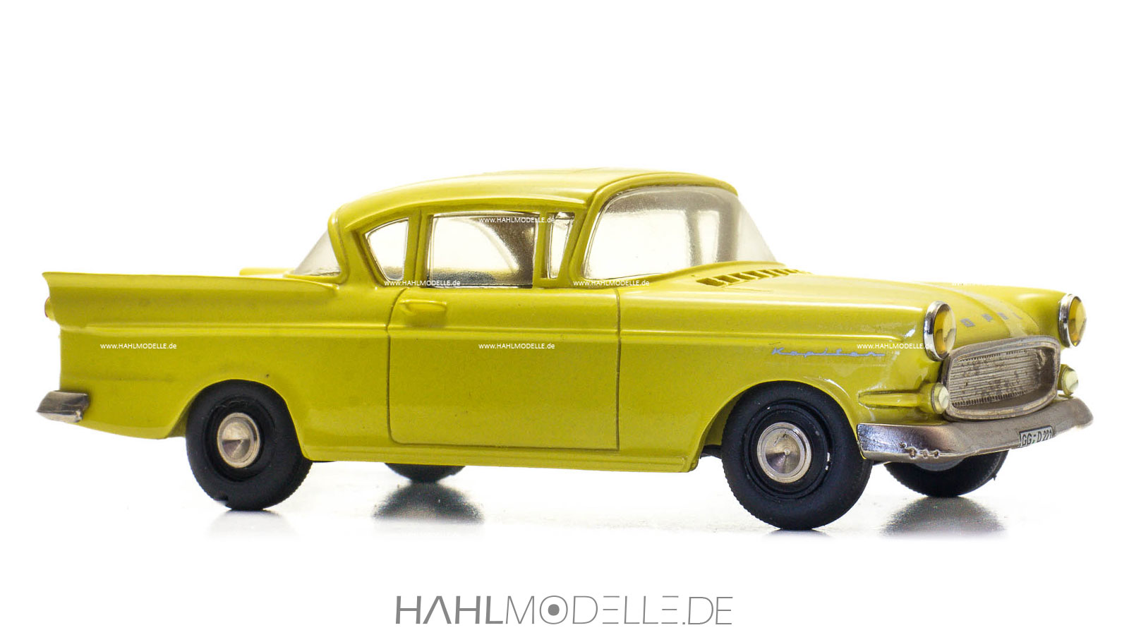 Opel Kapitän P 2,5, Coupé (Autenrieth), gelb, Paradcar, hahlmodelle.de