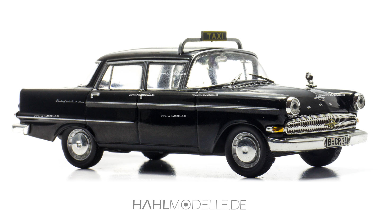 Opel Kapitän P 2,6, Limousine, Taxi, schwarz, Ixo, hahlmodelle.de