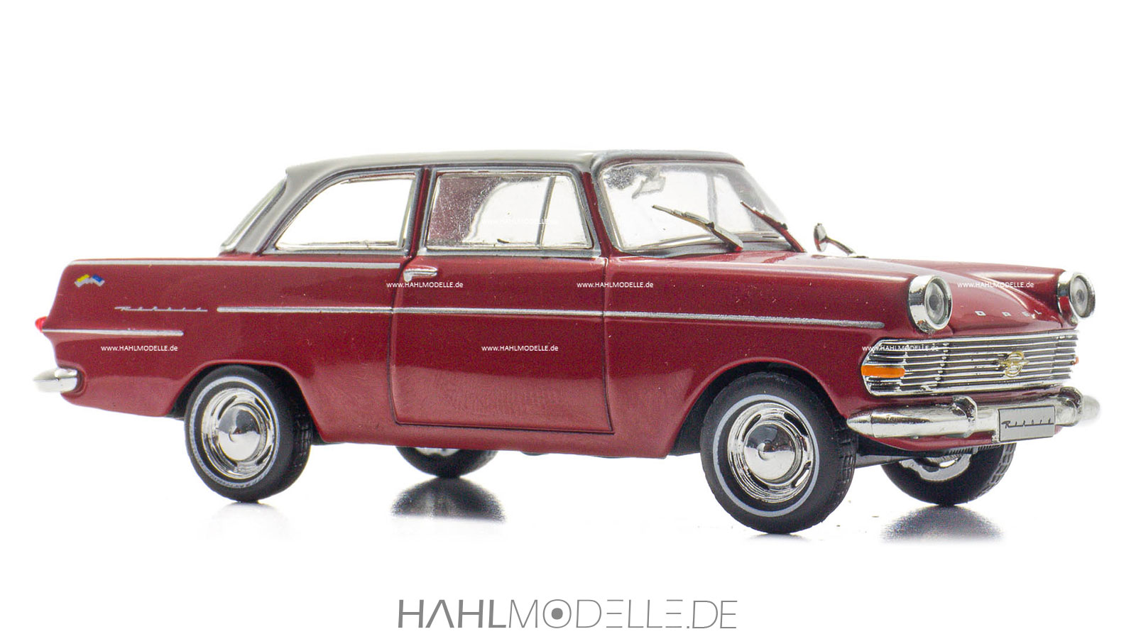 Opel Rekord P2, Limousine, rot/weiß, Ixo, hahlmodelle.de