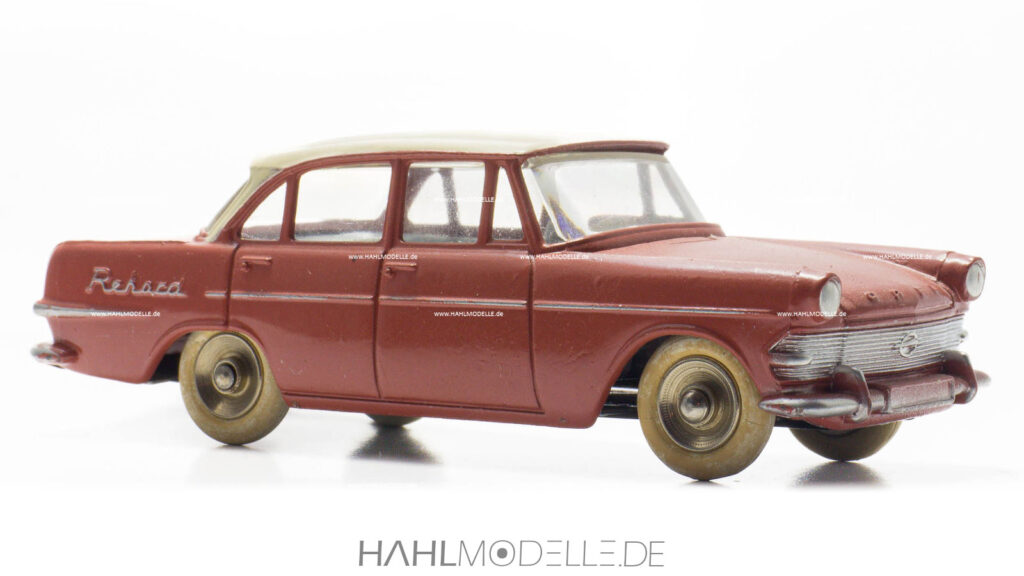 Opel Rekord P2, Limousine, rot/weiß, Dinky, hahlmodelle.de