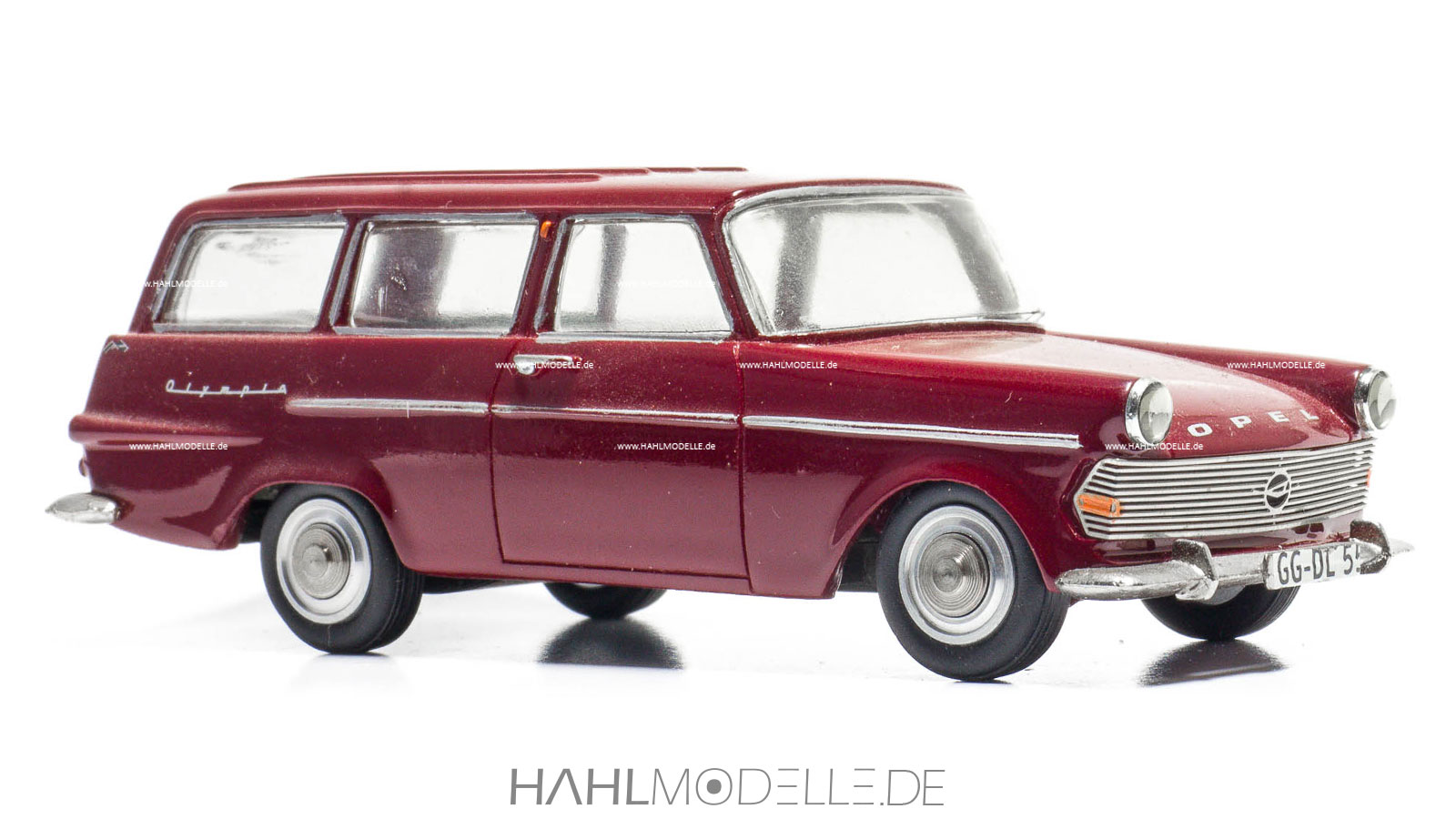 Opel Rekord P2, CarAVan, Kombi, rot, Paradcar, hahlmodelle.de