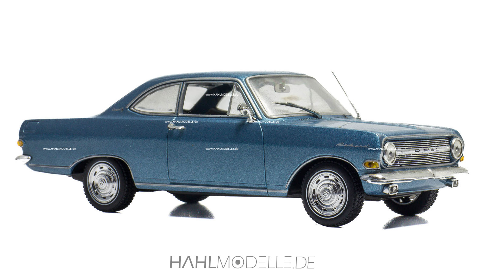 Opel Rekord A, Coupé, blau, Minichamps, hahlmodelle.de