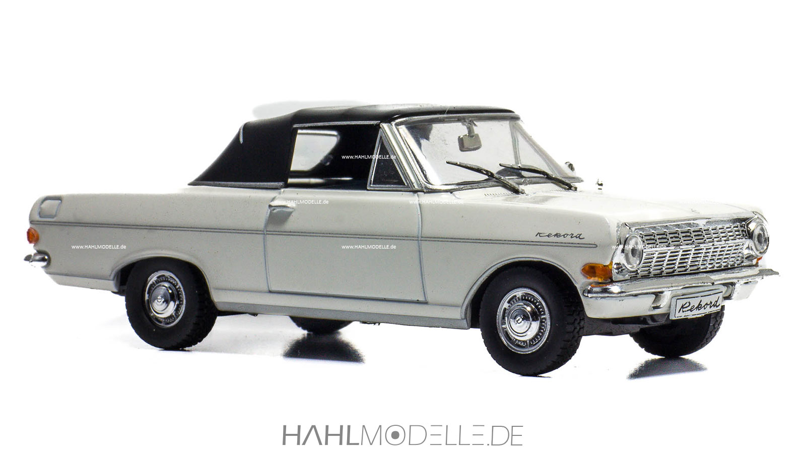 Opel Rekord A, Cabriolet (Deutsch), weiß/schwarz, Ixo, hahlmodelle.de