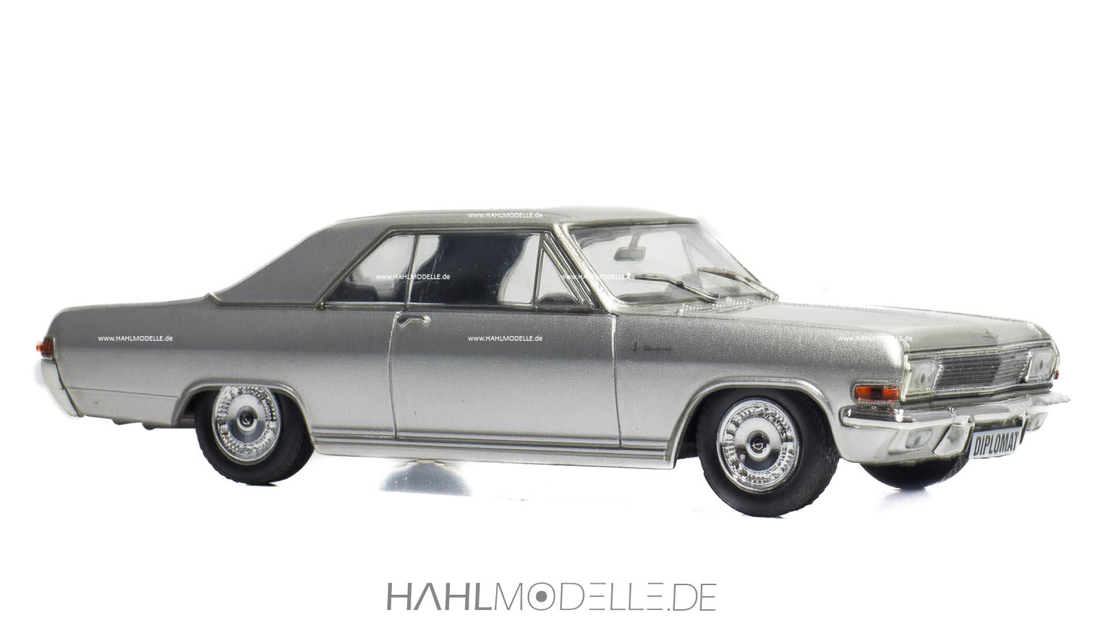 Opel Diplomat A, Coupé, silber, Ixo, hahlmodelle.de