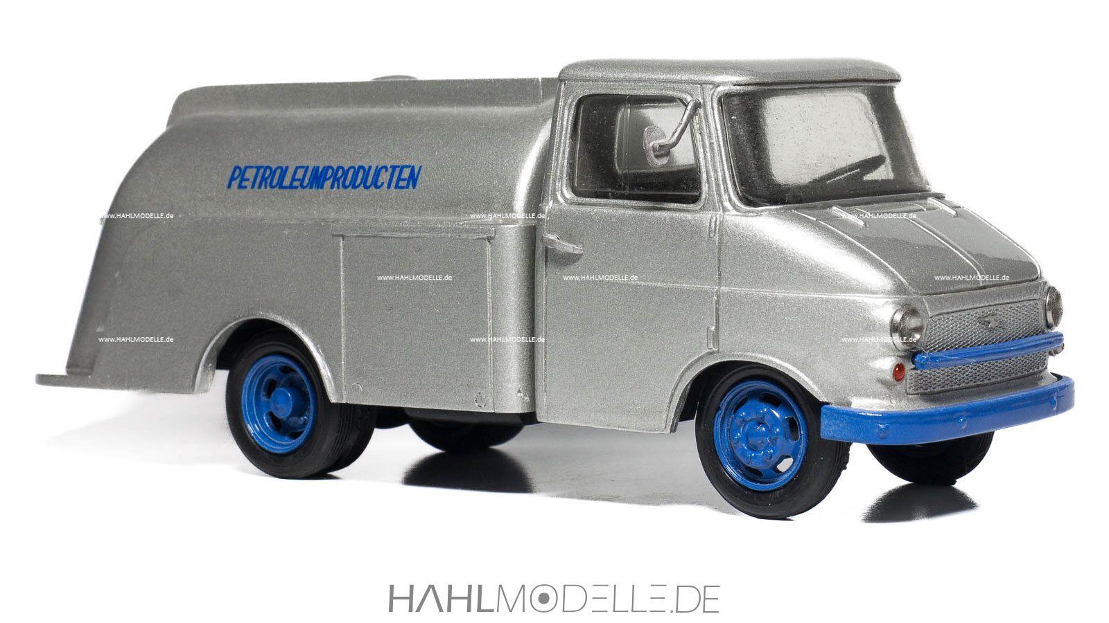 Opel Blitz 1,9 to, Tankwagen, silber/blau, Hauteville, hahlmodelle.de