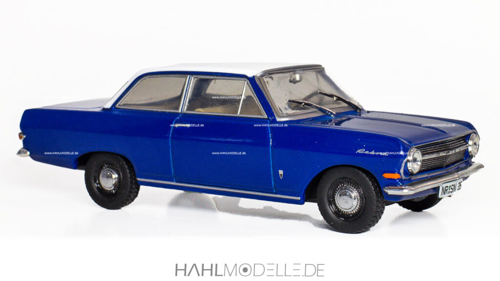 Opel Rekord A, Limousine, blau/weiß, Ixo, hahlmodelle.de