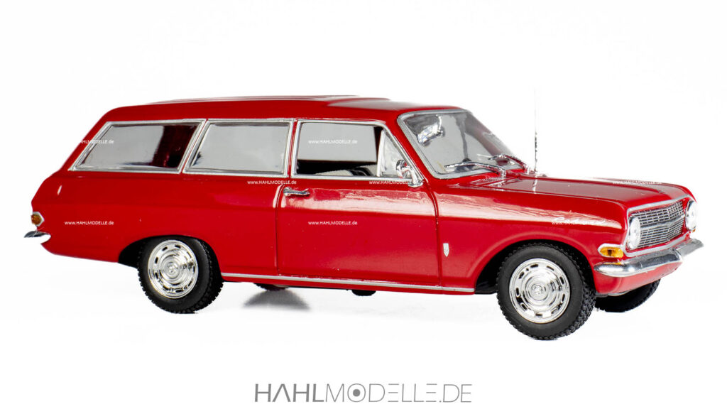 Opel Rekord A, CarAVan, Kombi, rot, Minichamps, hahlmodelle.de