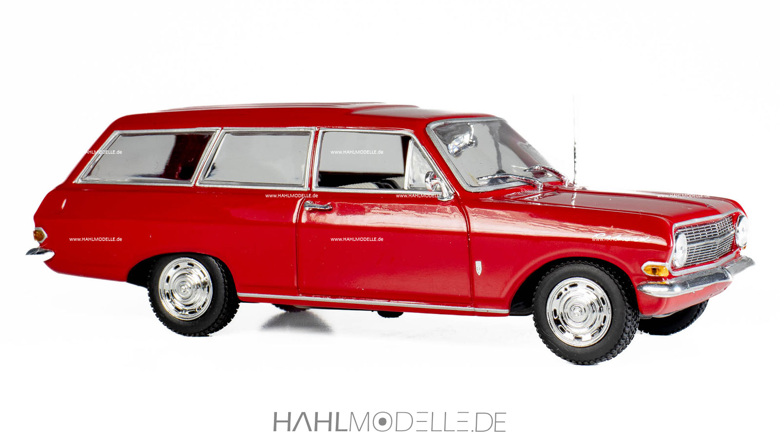 Opel Rekord A, CarAVan, Kombi, rot, Minichamps, hahlmodelle.de