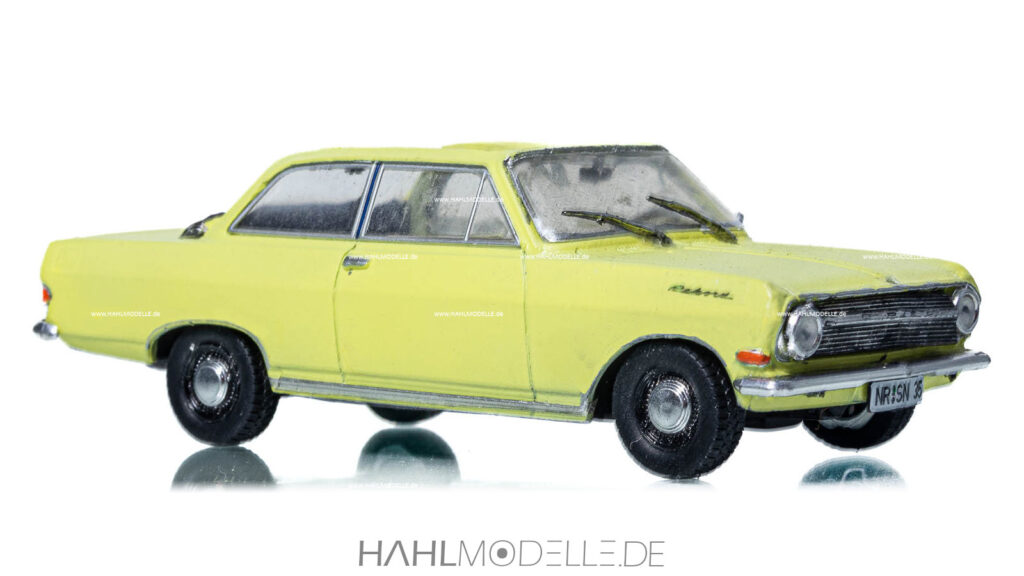 Opel Rekord A, Cabrio-Limousine (Autenrieth), gelb, Code-3 (Basis Ixo), hahlmodelle.de