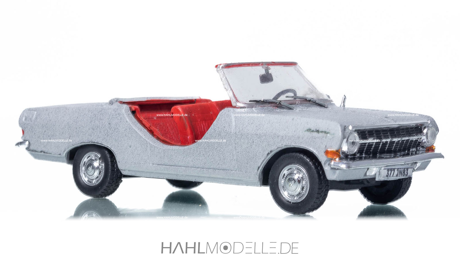 Opel Rekord A, Cabriolet "Tour de France", silber, Code-3 (Basis Ixo), hahlmodelle.de