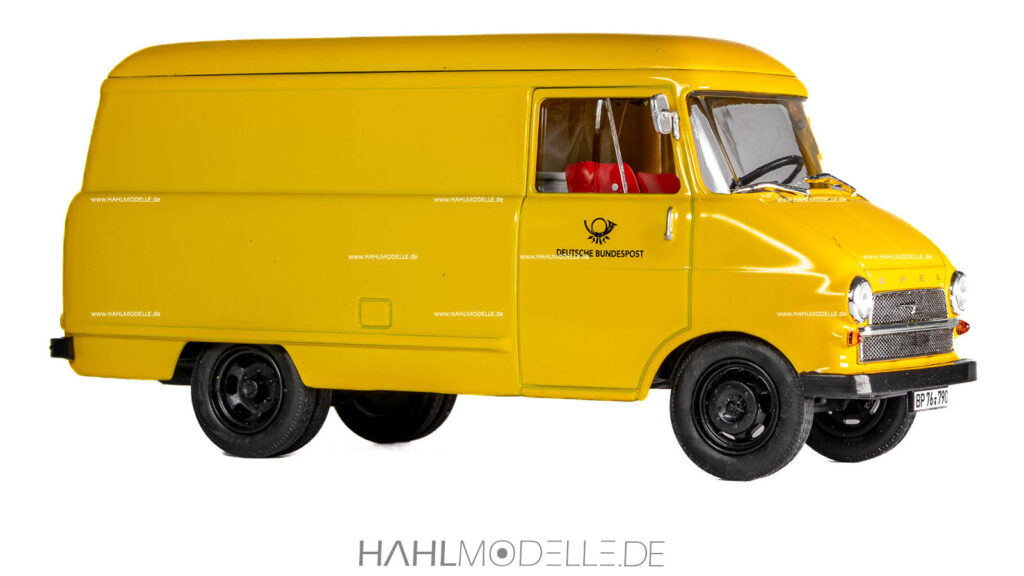 Opel Blitz 1,9 to, Kastenwagen, (Voll), Post gelb, Bing, hahlmodelle.de