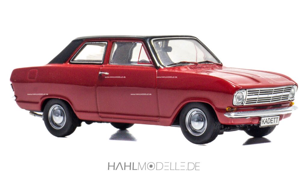 Opel Kadett B, Limousine (Stufenheck), rot/schwarz, Schuco, hahlmodelle.de