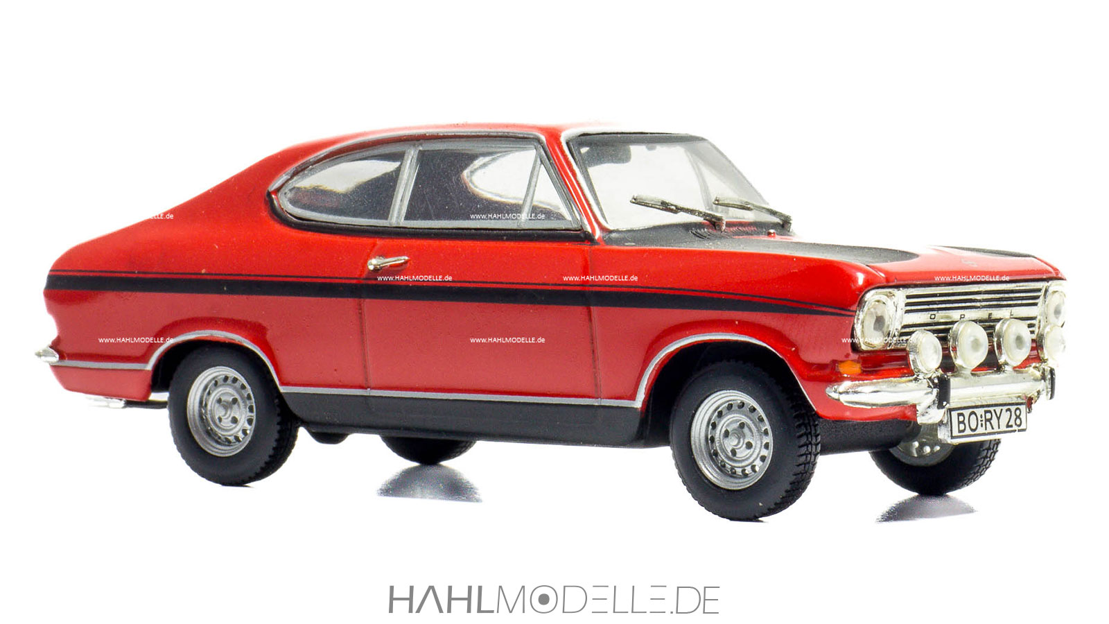 Opel Kadett B, Coupé LS „Rallye“, rot/schwarz, Vitesse, hahlmodelle.de