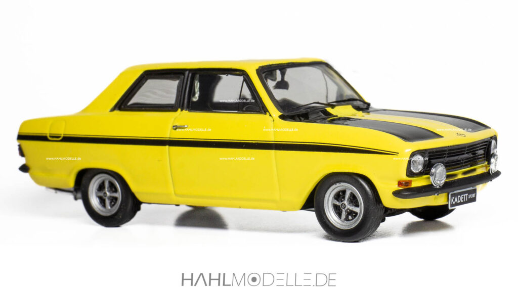 Opel Kadett B „Sport“, Limousine (Stufenheck), gelb/schwarz, Schuco, hahlmodelle.de