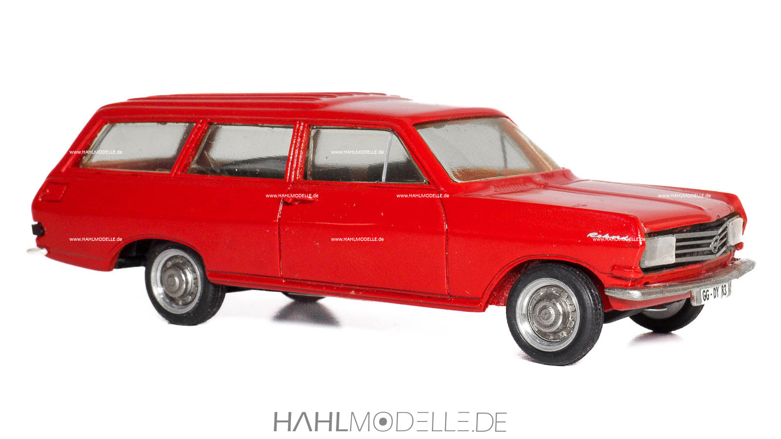 Opel Rekord B, Caravan, Kombi, rot, Code-3 (Basis Paradcar), hahlmodelle.de