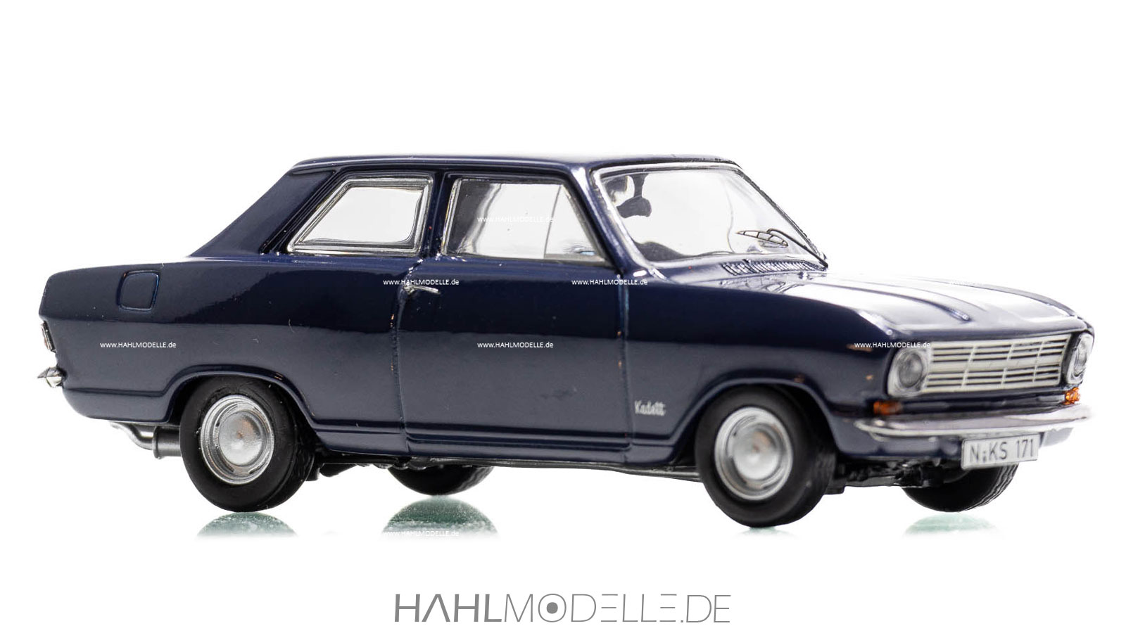 Opel Kadett B, Limousine (Stufenheck), blau, Schuco, hahlmodelle.de