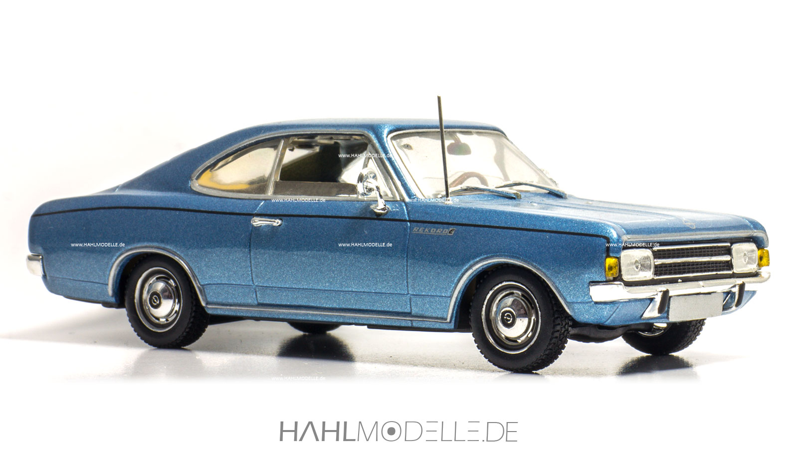 Opel Rekord C, Coupé, blau, Minichamps, hahlmodelle.de