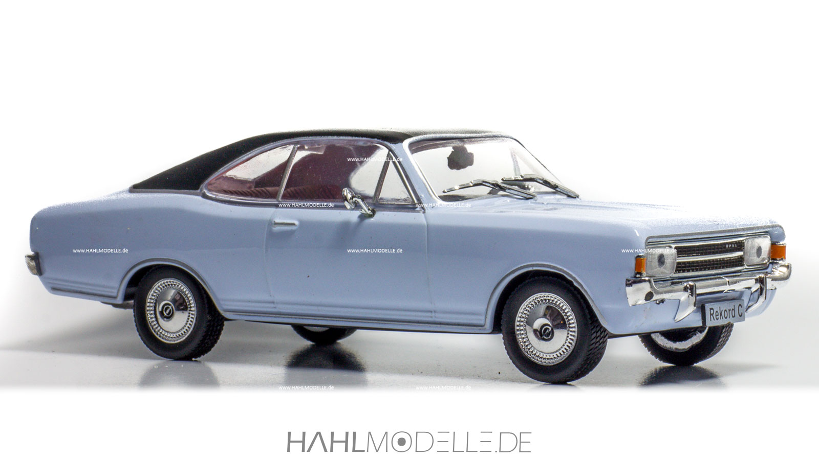 Opel Rekord C, Coupé, blau/schwarz, Ixo, hahlmodelle.de