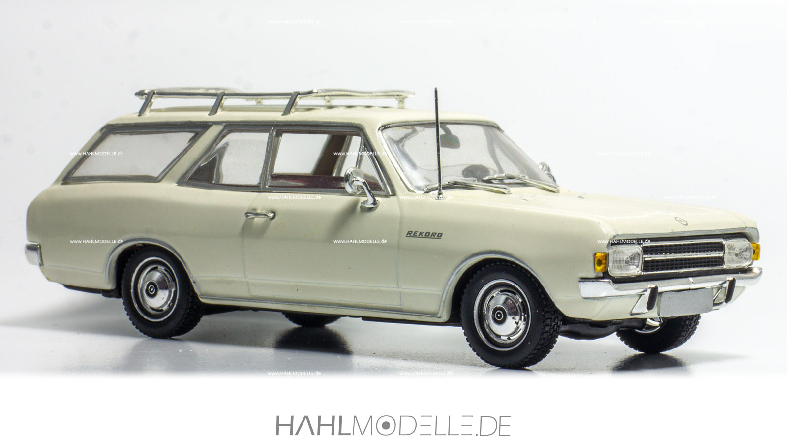 Opel Rekord C Caravan, Kombi, weiß, Minichamps, hahlmodelle.de